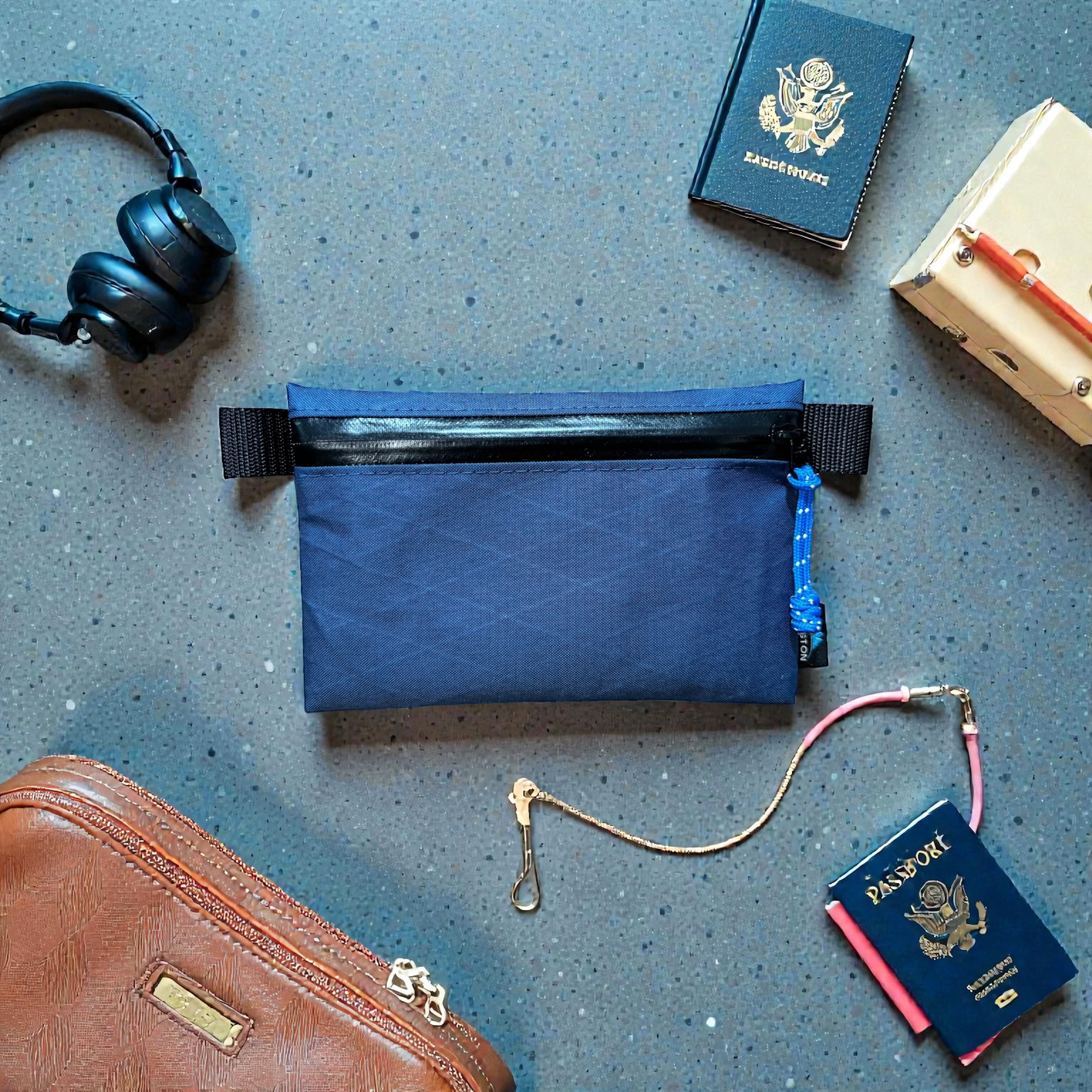 X-Pac Flat Pouch with RFID Lining – Ultralight Travel Wallet & Organizer