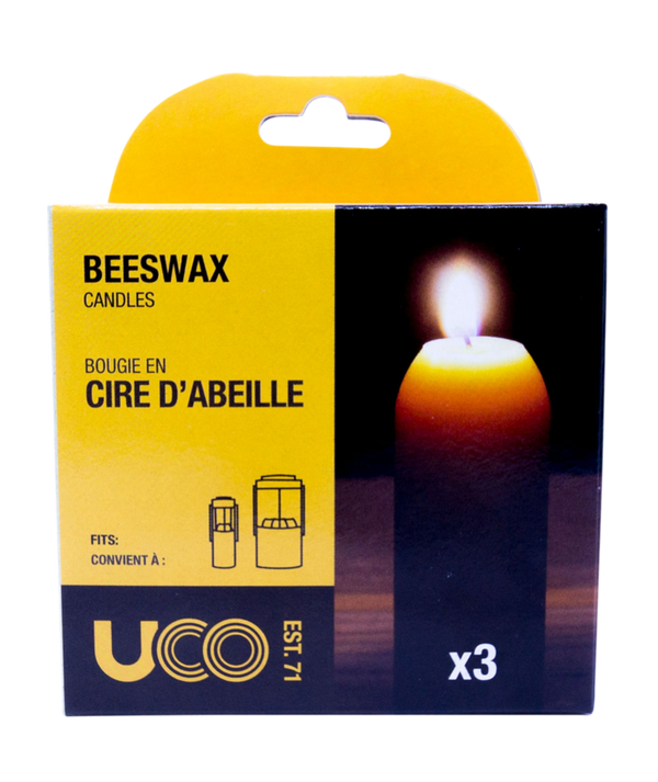 12-Hour Beeswax Candles, 3-Pack
