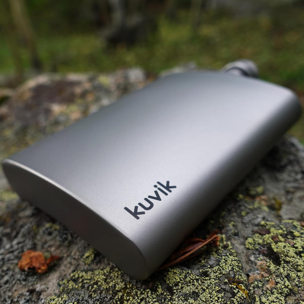 Kuvik 260ml Titanium Flask – Ultralight Grade-1 Titanium Flask for Camping & Backpacking