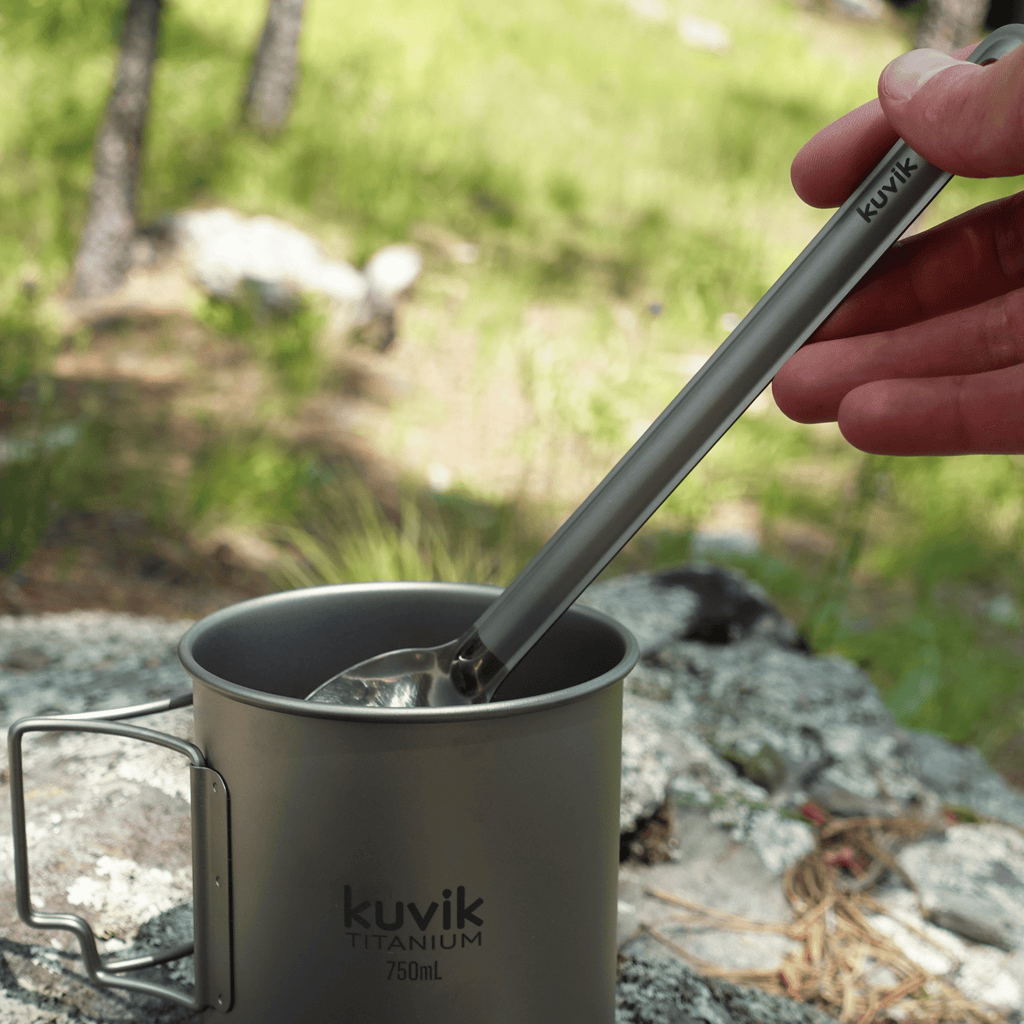 Kuvik Titanium Spoon – Ultralight Grade-1 Titanium Camp Spoon