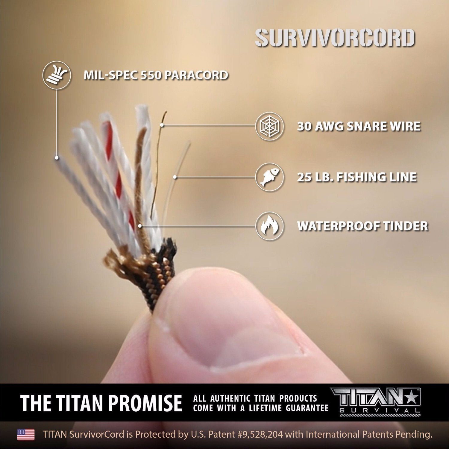 SurvivorCord BLACK STEEL